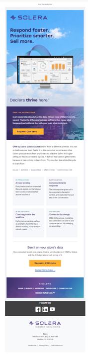 AI-Powered CRM launch email