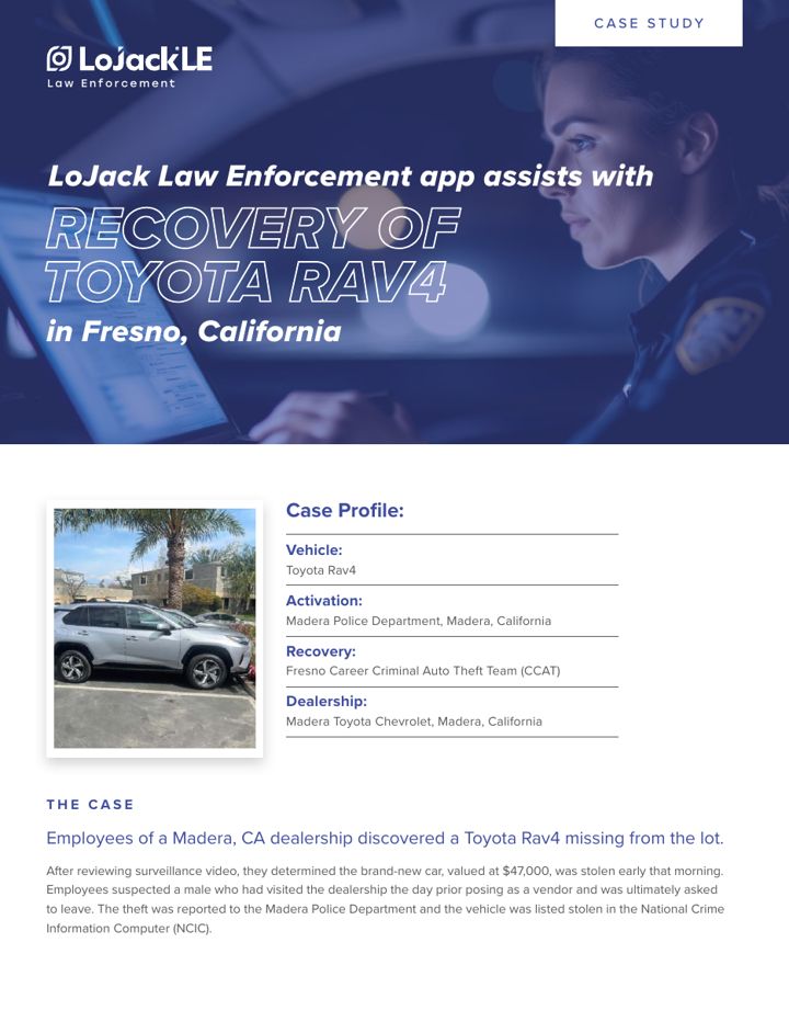 Toyota RAV4 Recovered in Fresno cover