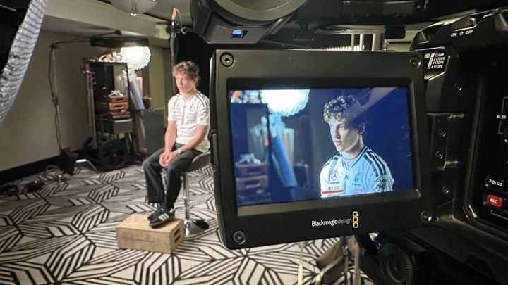 Video production · Driver interview on set